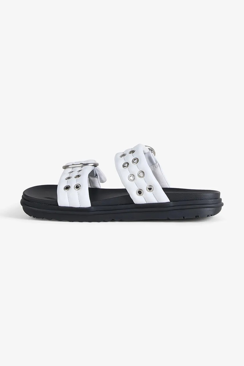 Emu Australia šľapky na plochom podpätku dámske kožené Bondi Buckle 2.0