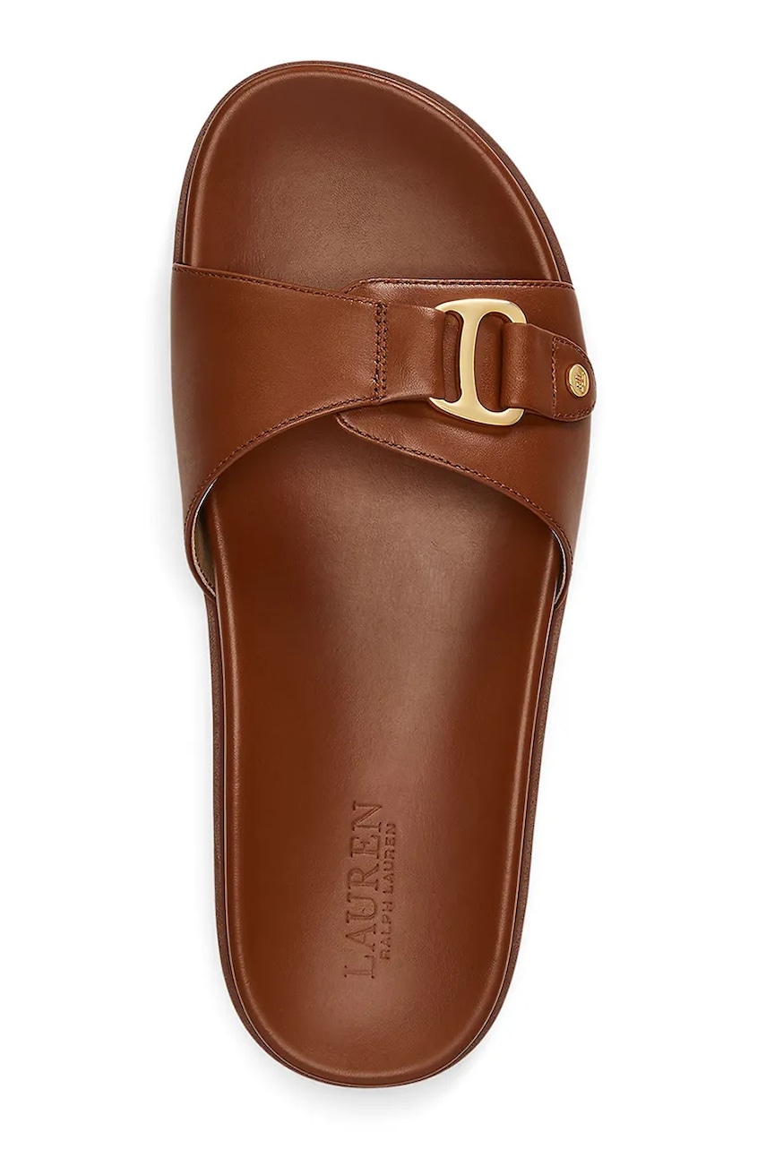Lauren Ralph Lauren šľapky dámske kožené Tasha Slide