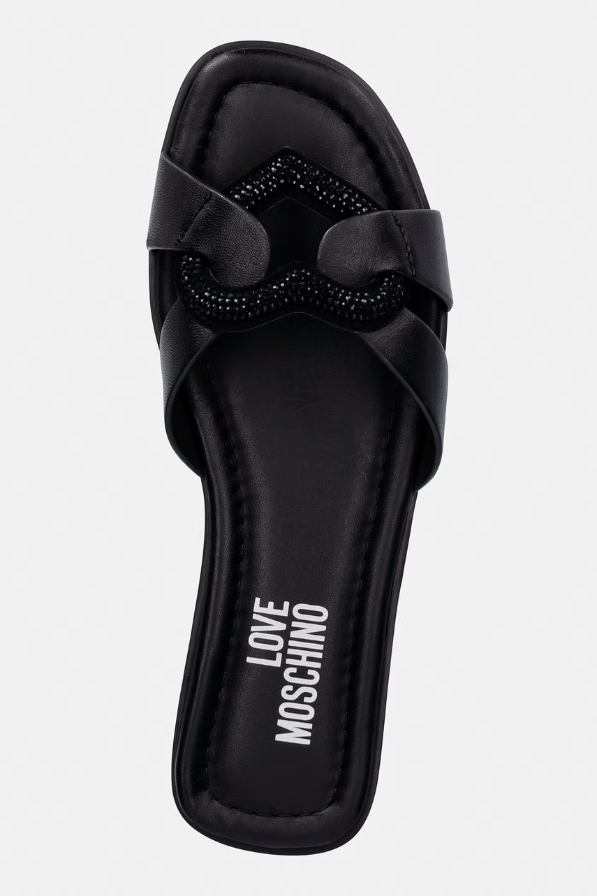 Kožené šľapky Love Moschino