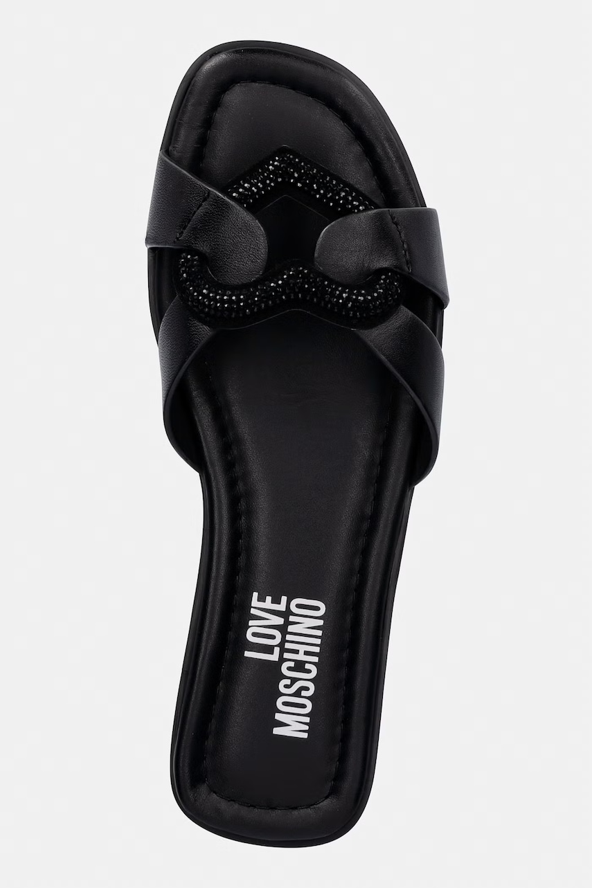 Kožené šľapky Love Moschino