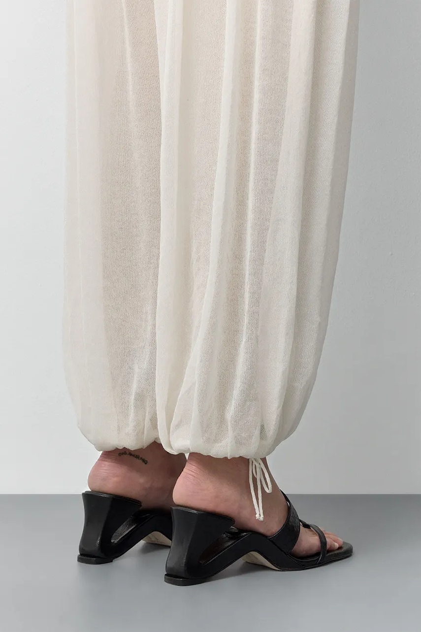 Miista šľapky na nízkom podpätku dámske koža Samia