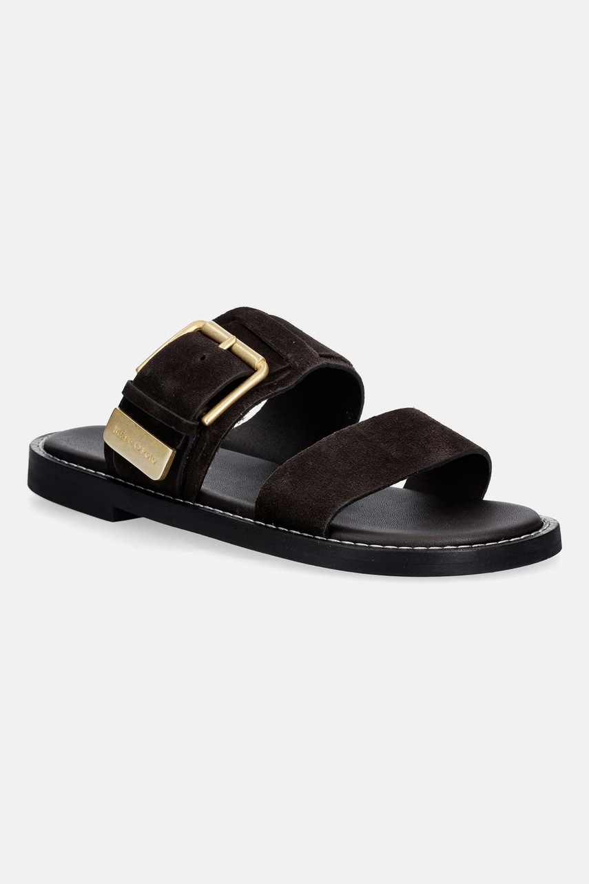 Marc O'Polo papuci pentru femei, din piele întoarsă Stina 1B