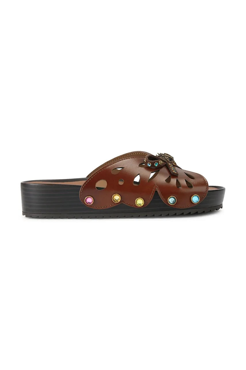 Kurt Geiger London papuci pentru femei, din piele Boho Butterfly Flat