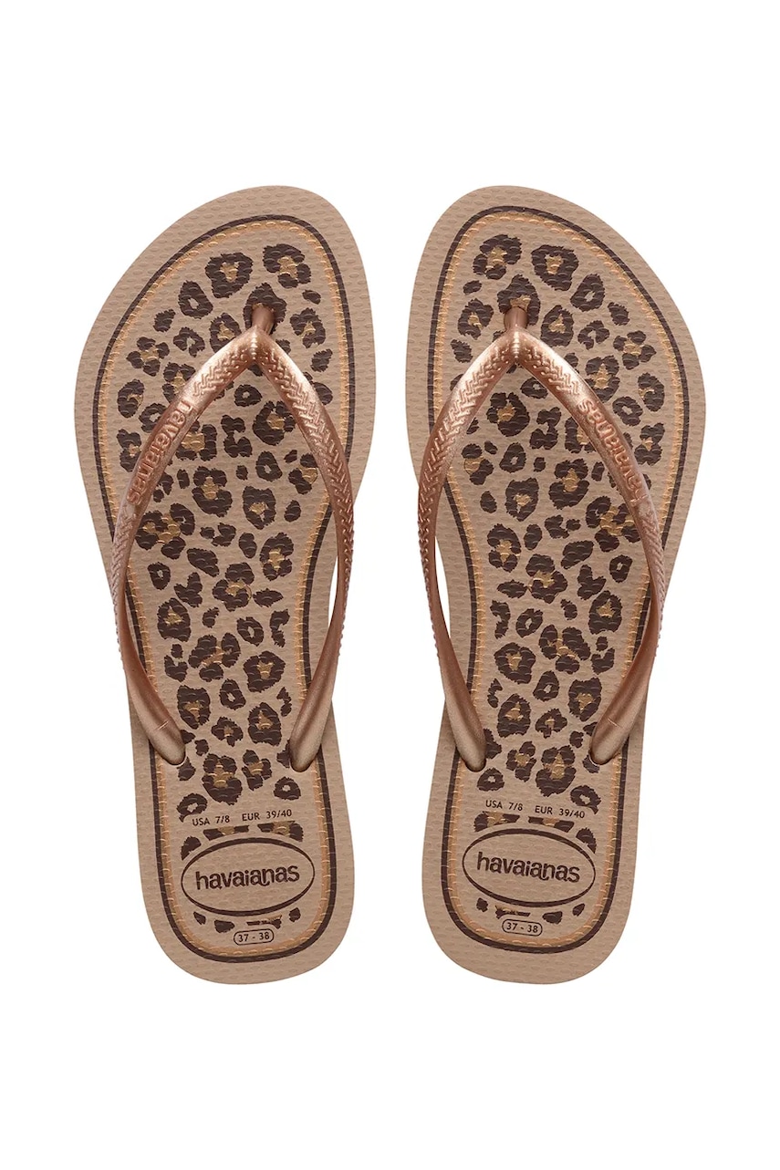 Havaianas σαγιονάρες δίχαλο γυναικείες SLIM ANIMALS 4103352.5282 καφέ 35/36,39/40,41/42,37/38