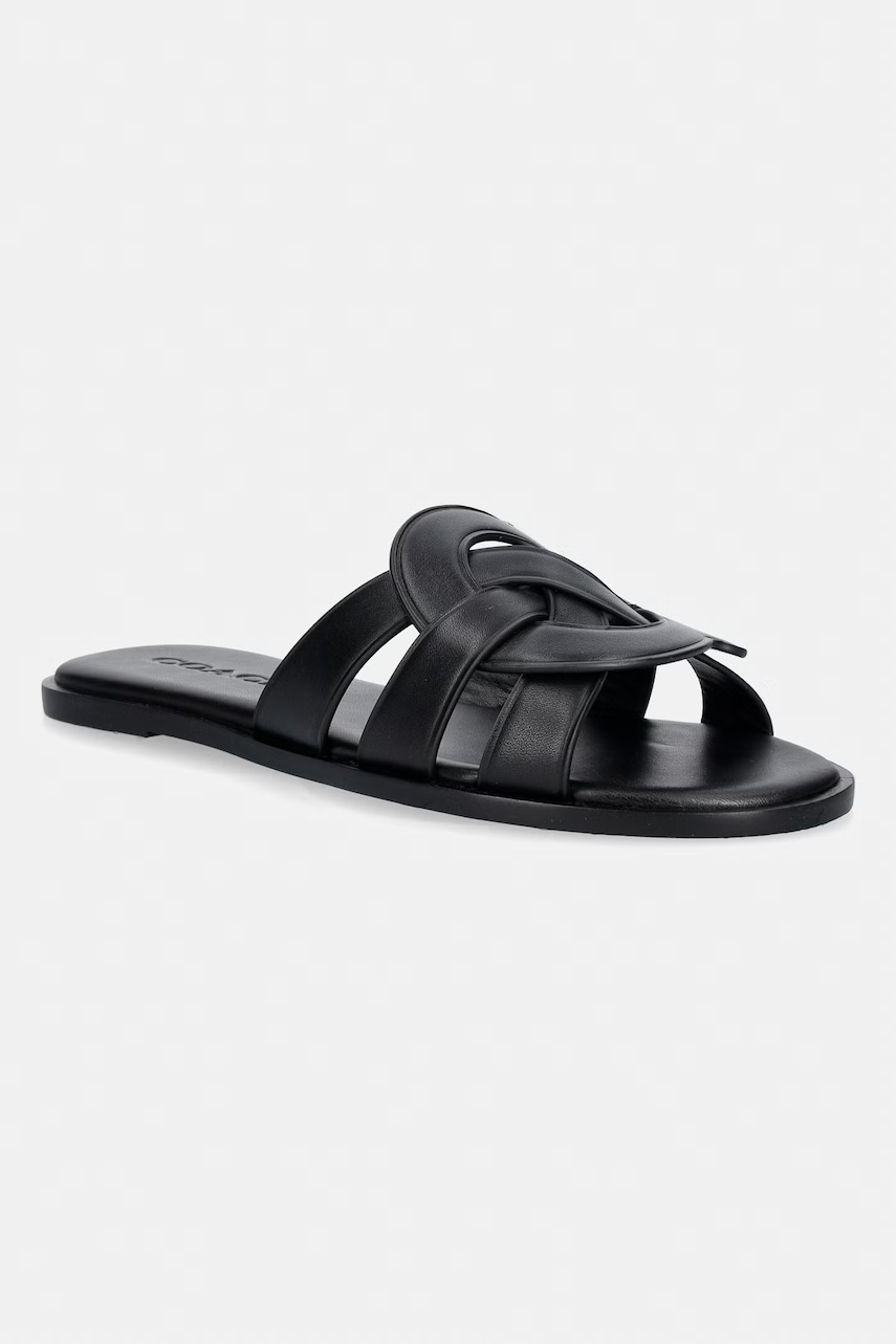 Coach σαγιονάρες γυναικείες δερμάτινες Lena Leather Slide Sandal
