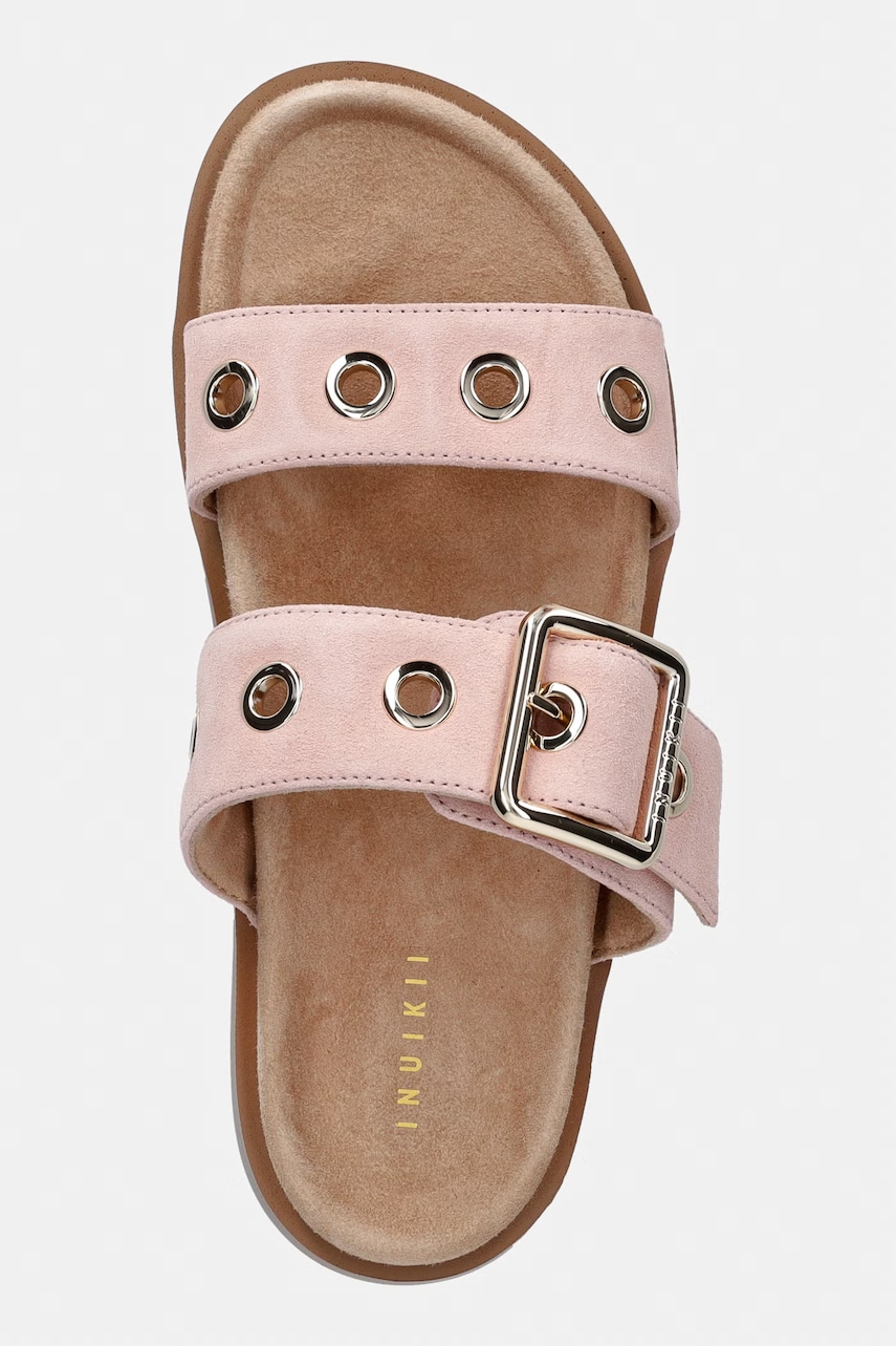 Inuikii šľapky na platforme dámske semišové Tilda Buckle