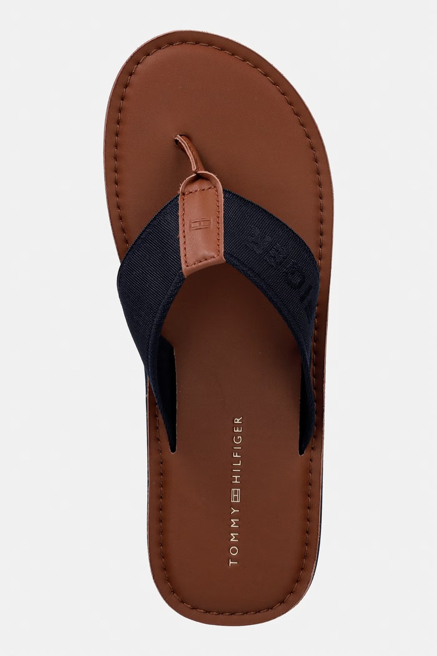Tommy Hilfiger žabky pánské HILFIGER LEATHER BEACH SANDAL (obrázek 4)