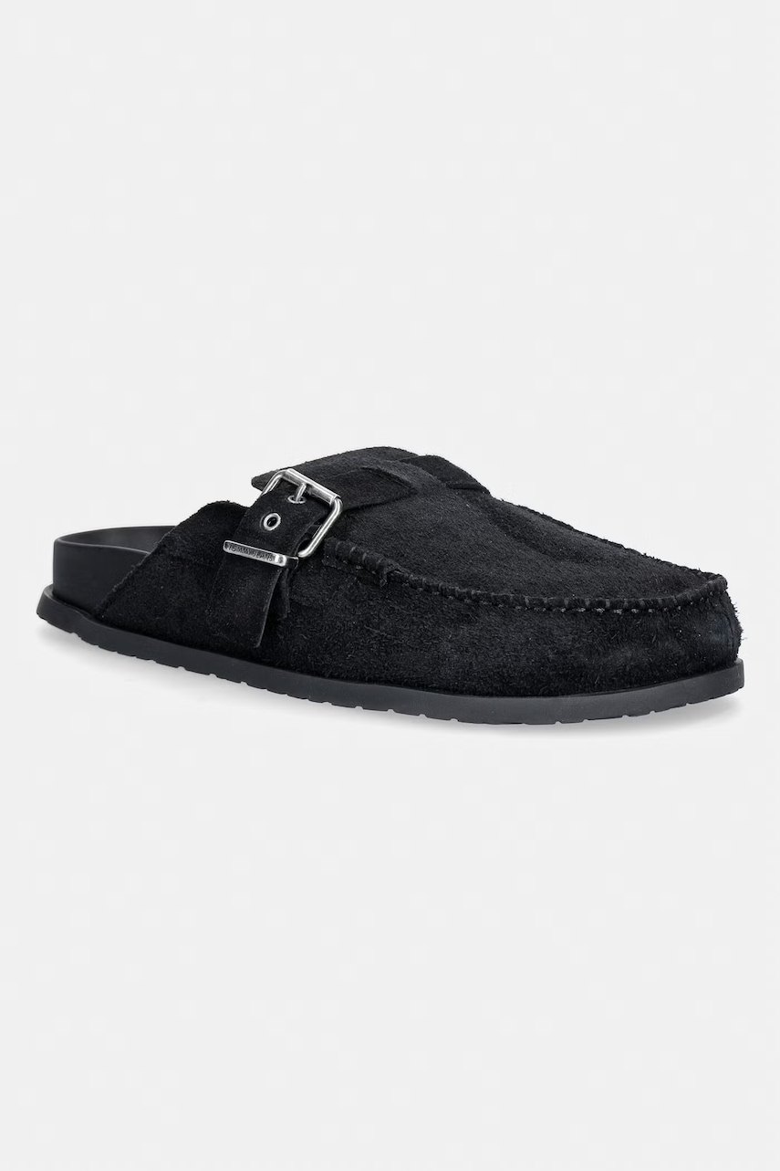 Levně Tommy Jeans pantofle pánské semišové BIND MULE WASHED SUEDE