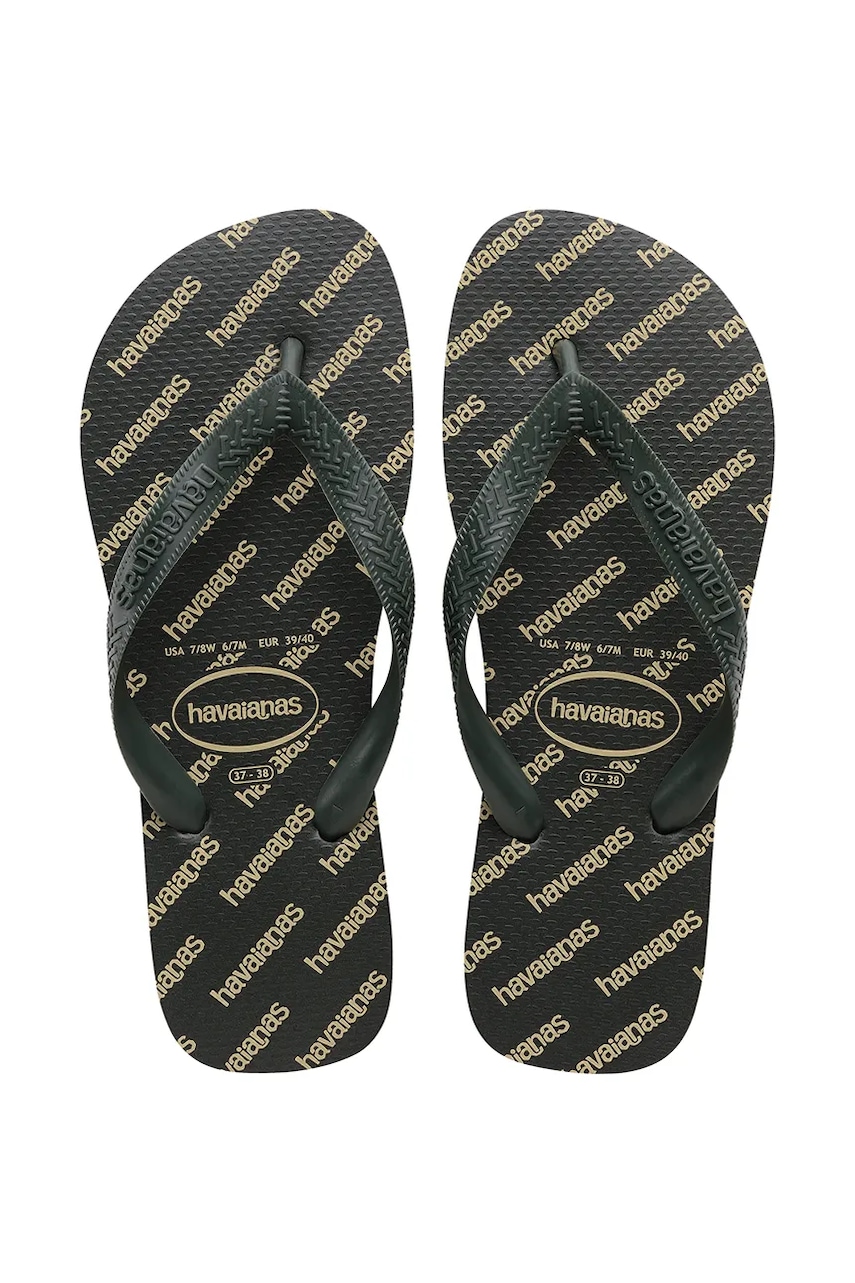 Havaianas papuci TOP LOGOMANIA ESSENTIAL BALLET culoarea verde, 4149891.4896