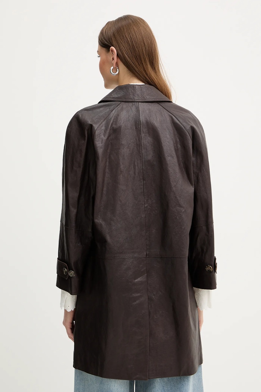 Kožený kabát Weekend Max Mara CAMINO