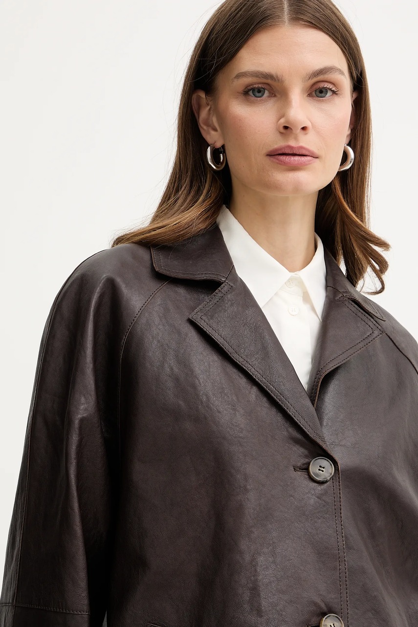Kožený kabát Weekend Max Mara CAMINO