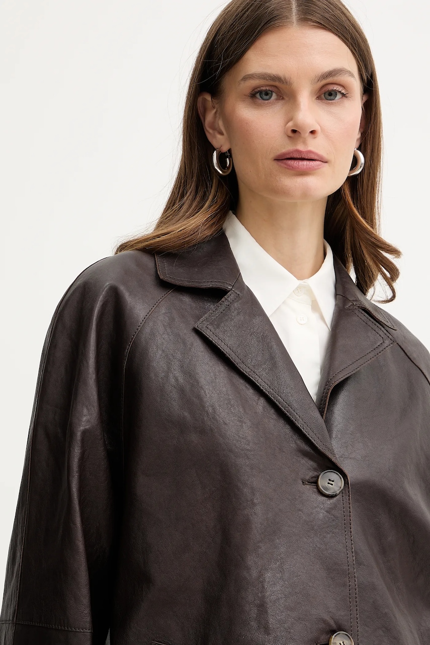 Kožený kabát Weekend Max Mara CAMINO