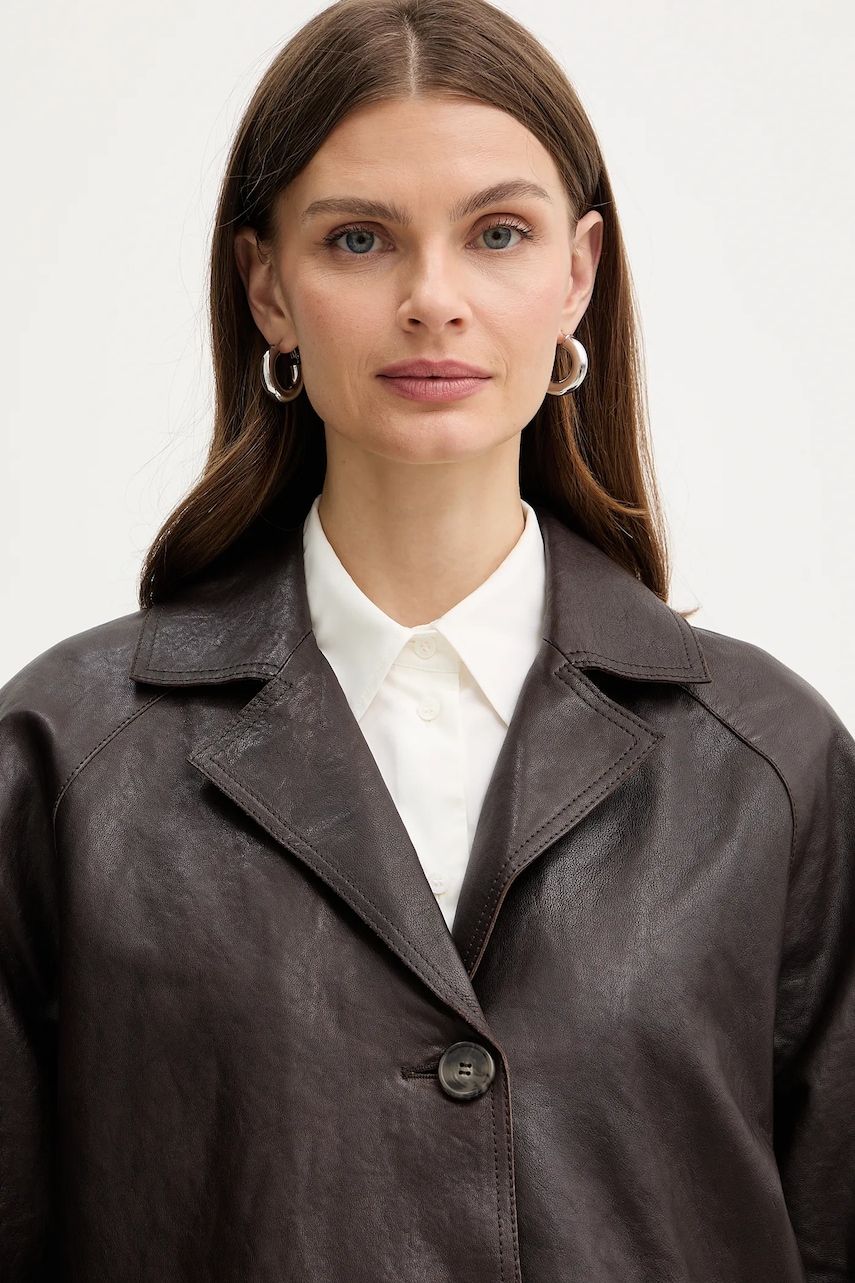 Kožený kabát Weekend Max Mara CAMINO