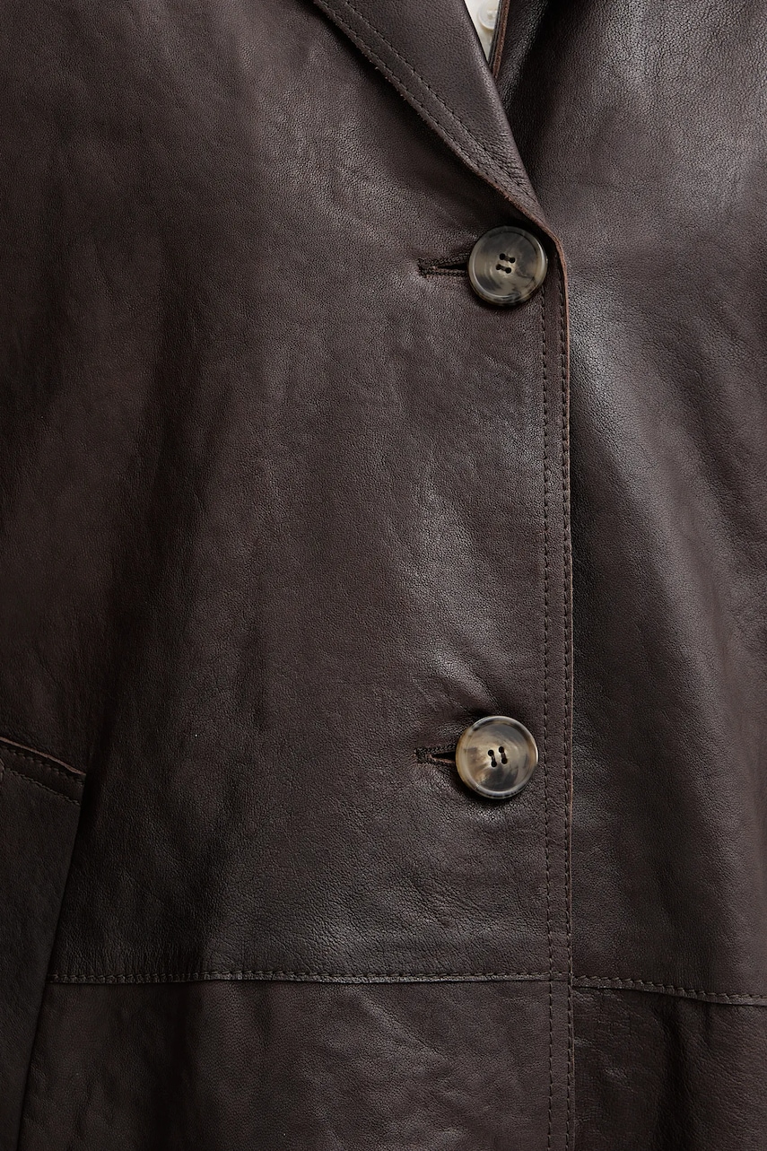 Kožený kabát Weekend Max Mara CAMINO