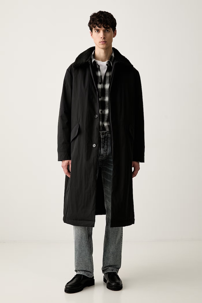 AllSaints παλτό ανδρικό με βαμβάκι