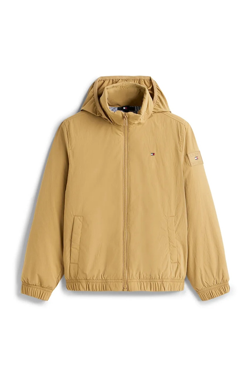 Детская куртка Tommy Hilfiger цвет коричневый KB0KB09852