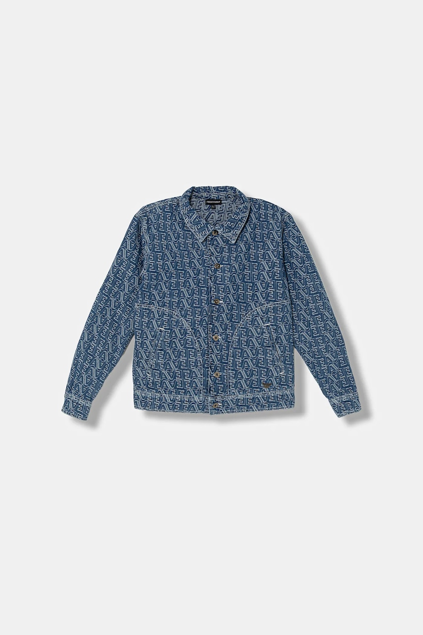 Levně Dětská riflová bunda Emporio Armani