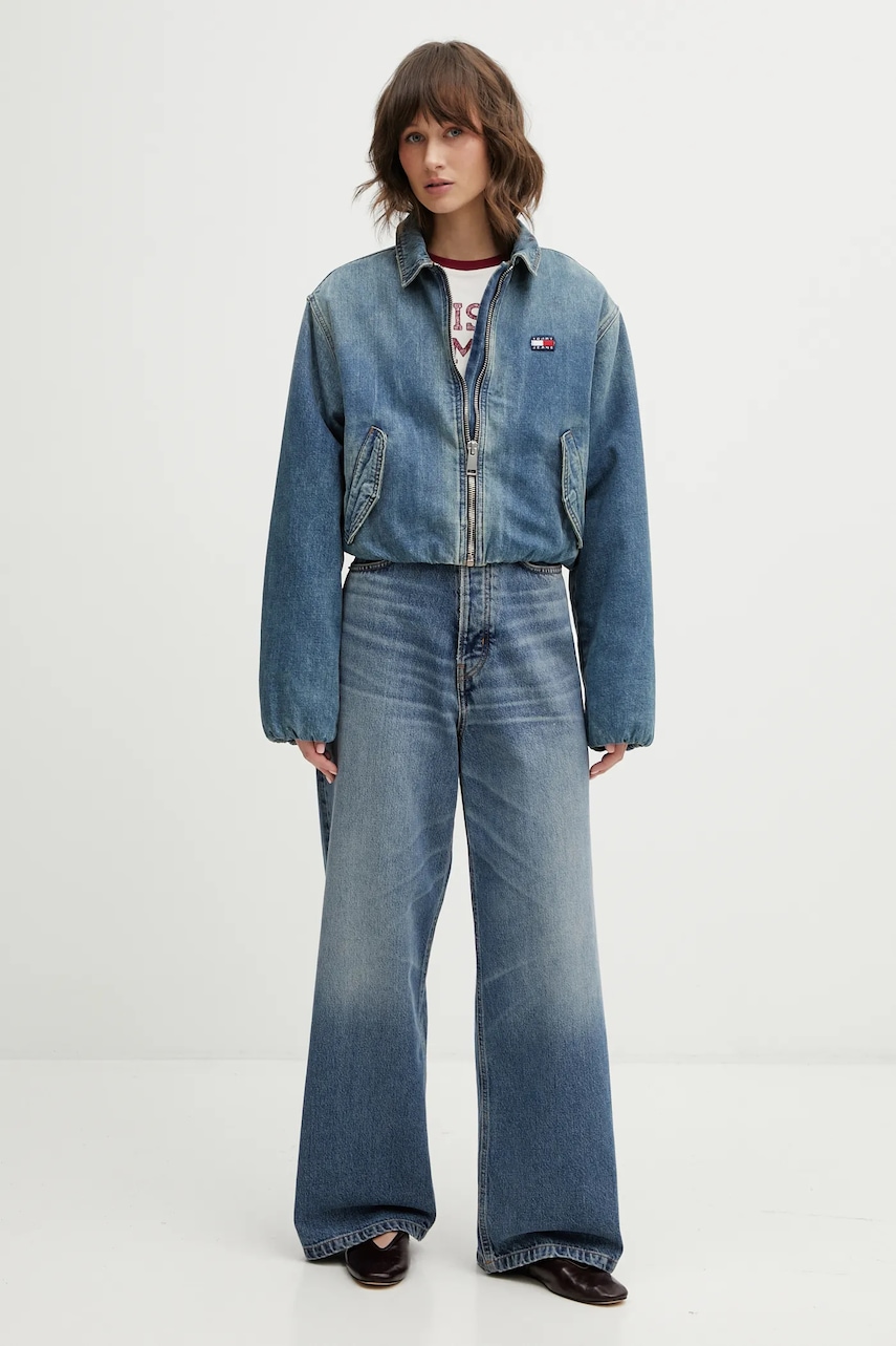 Bavlnená rifľová bunda Tommy Jeans