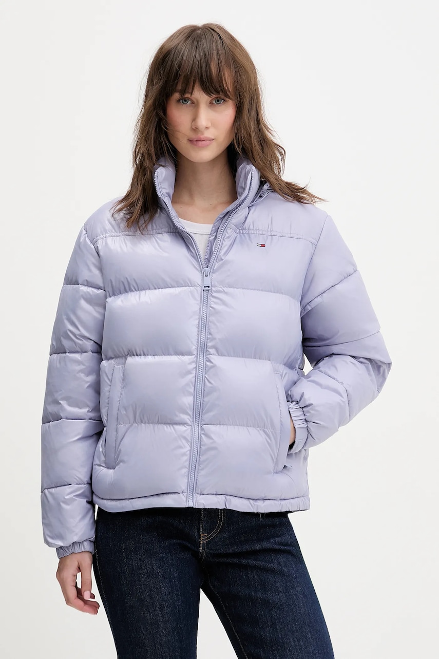 Tommy Jeans geacă culoarea violet, de iarnă, DW0DW22039