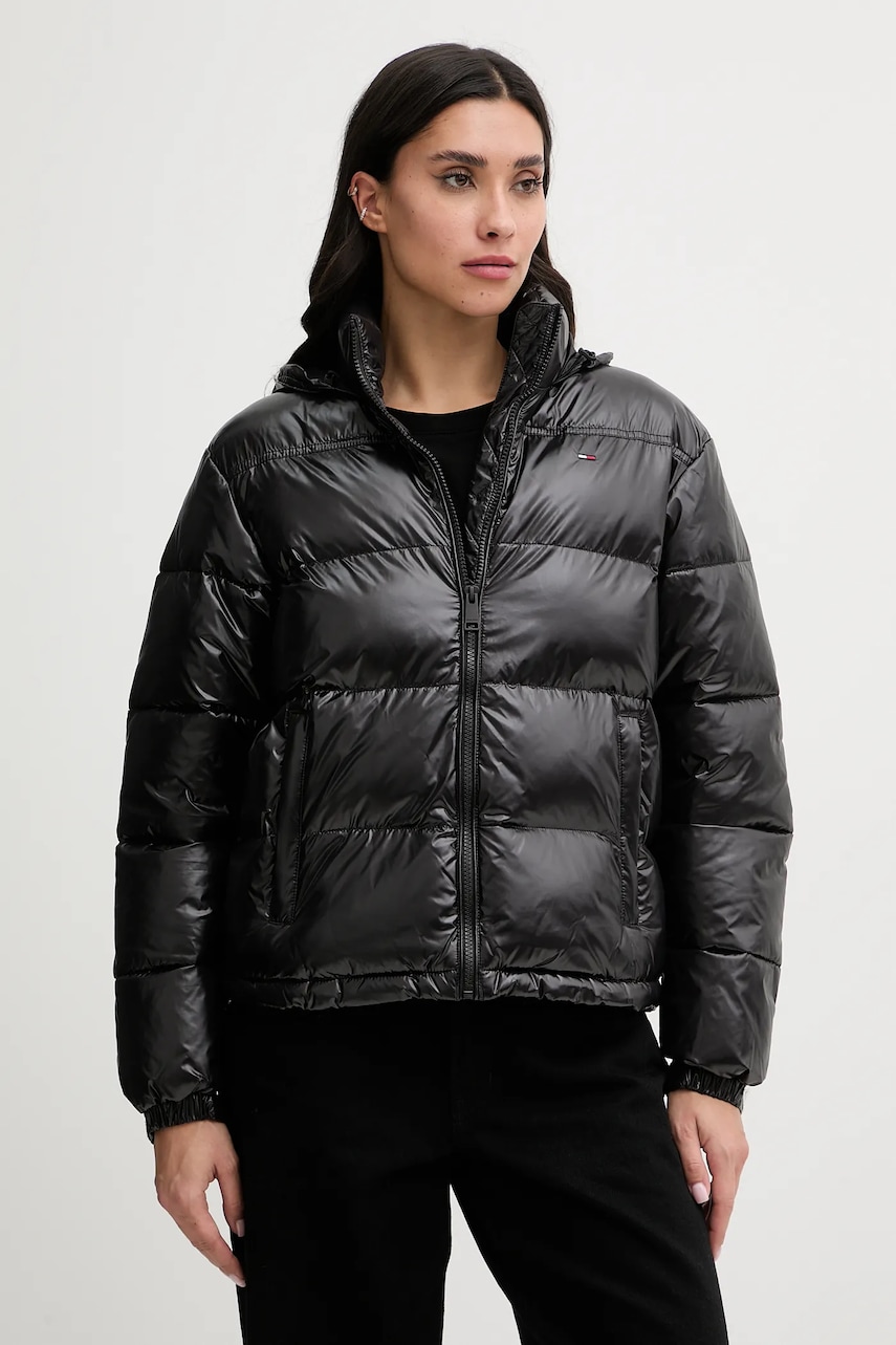 Tommy Jeans geacă culoarea negru, de iarnă, DW0DW22039