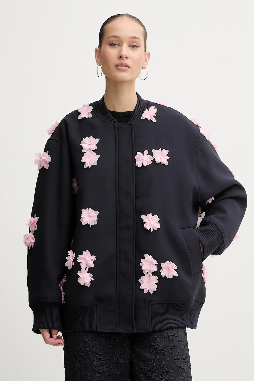 Stine Goya geacă bomber culoarea bleumarin, de tranziție, SG-PS26-O010-2330