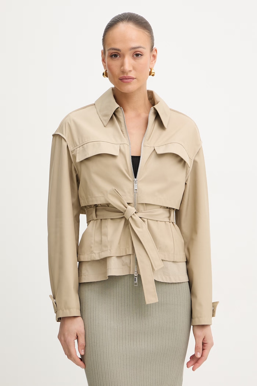 Μπουφάν γυναικεία κοντά boss σε μπεζ