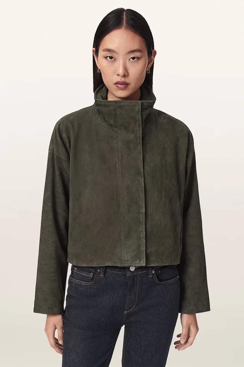 AllSaints  jachetă scurtă pentru femei din piele