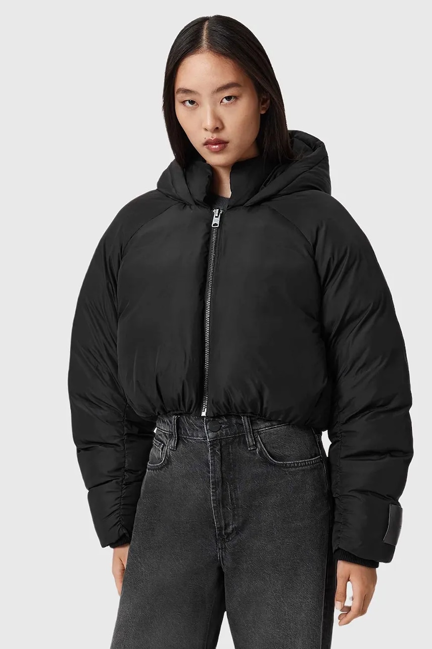 AllSaints geacă culoarea negru, de iarnă, W078OD