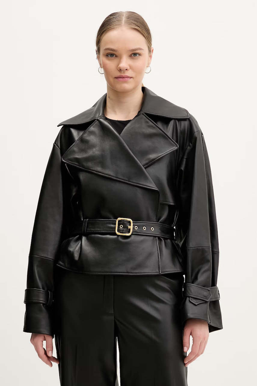 Δερμάτινο μπουφάν HUGO Lanitte