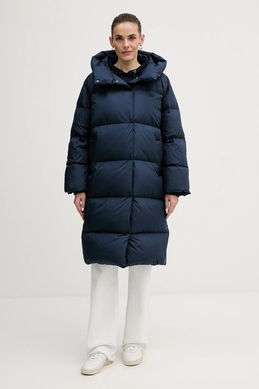 Levně Péřová bunda Tommy Hilfiger tmavomodrá barva, zimní, WW0WW47745