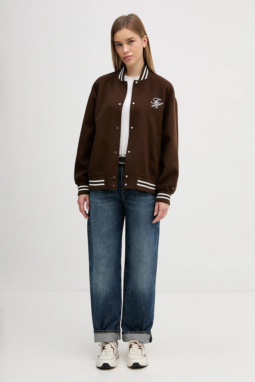 Bomber bunda s příměsí vlny Tommy Hilfiger