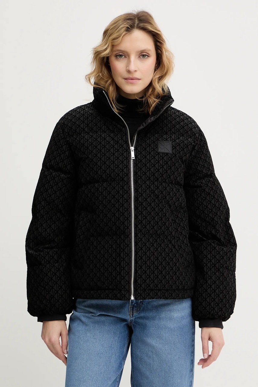 Levně Péřová bunda Calvin Klein černá barva, zimní, LV044E516G