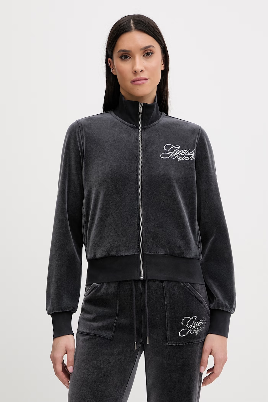 Βελούδινη μπλούζα Guess Originals