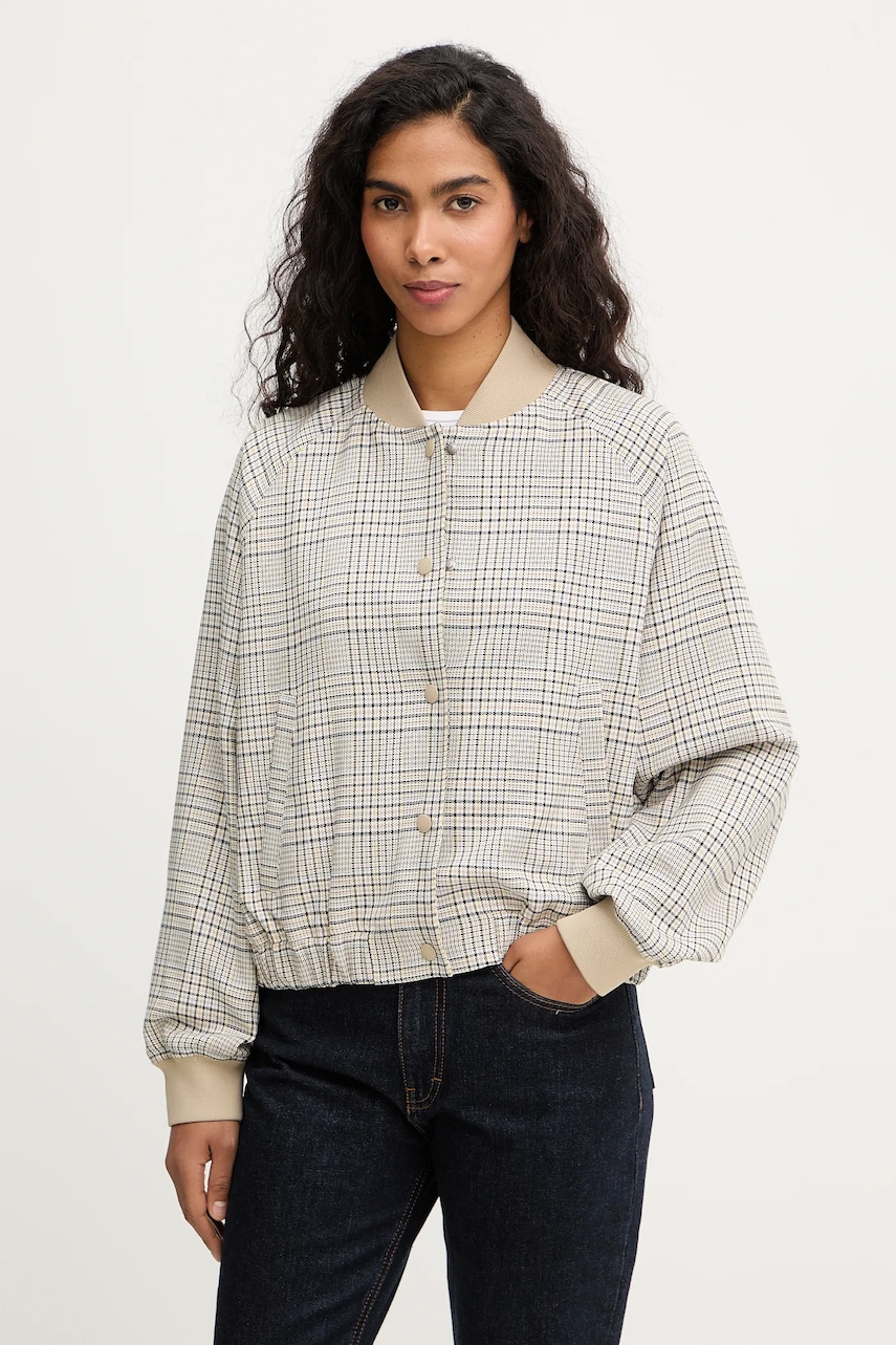 Marc O'Polo geacă bomber culoarea bej, de tranziție, oversize, 5000007540