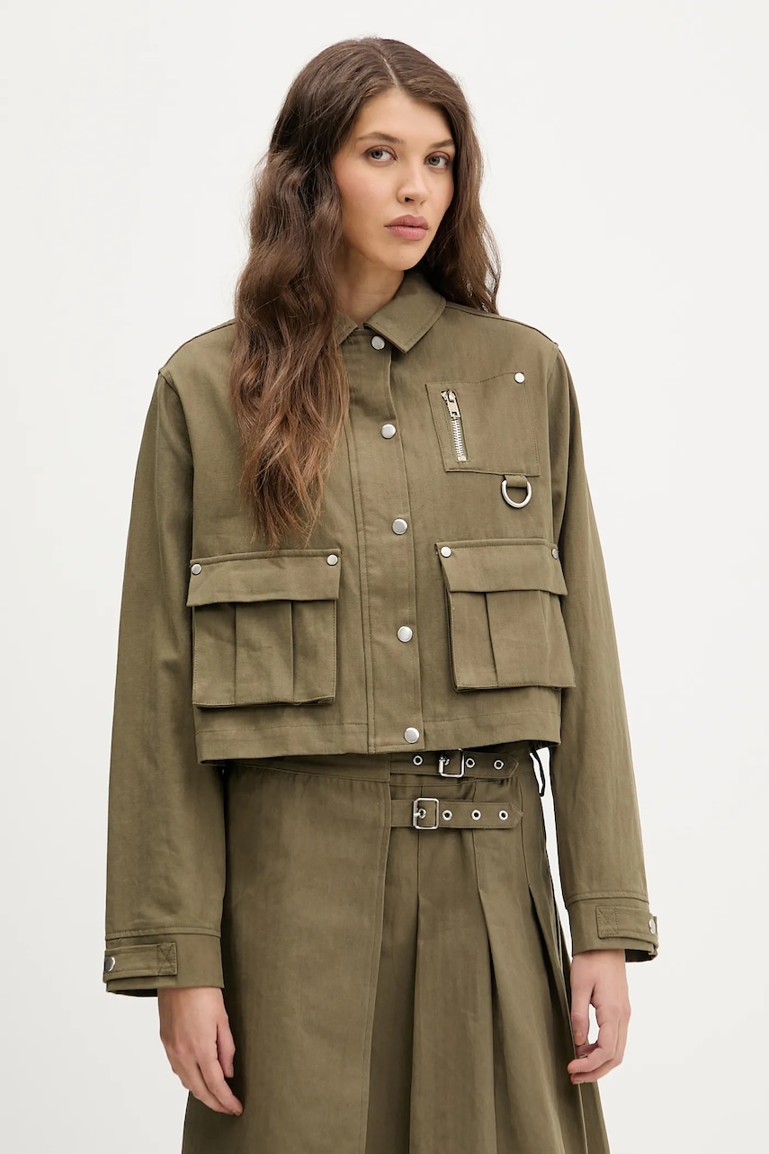 The Ragged Priest geacă culoarea verde, de tranziție, oversize, RPAW251031OW