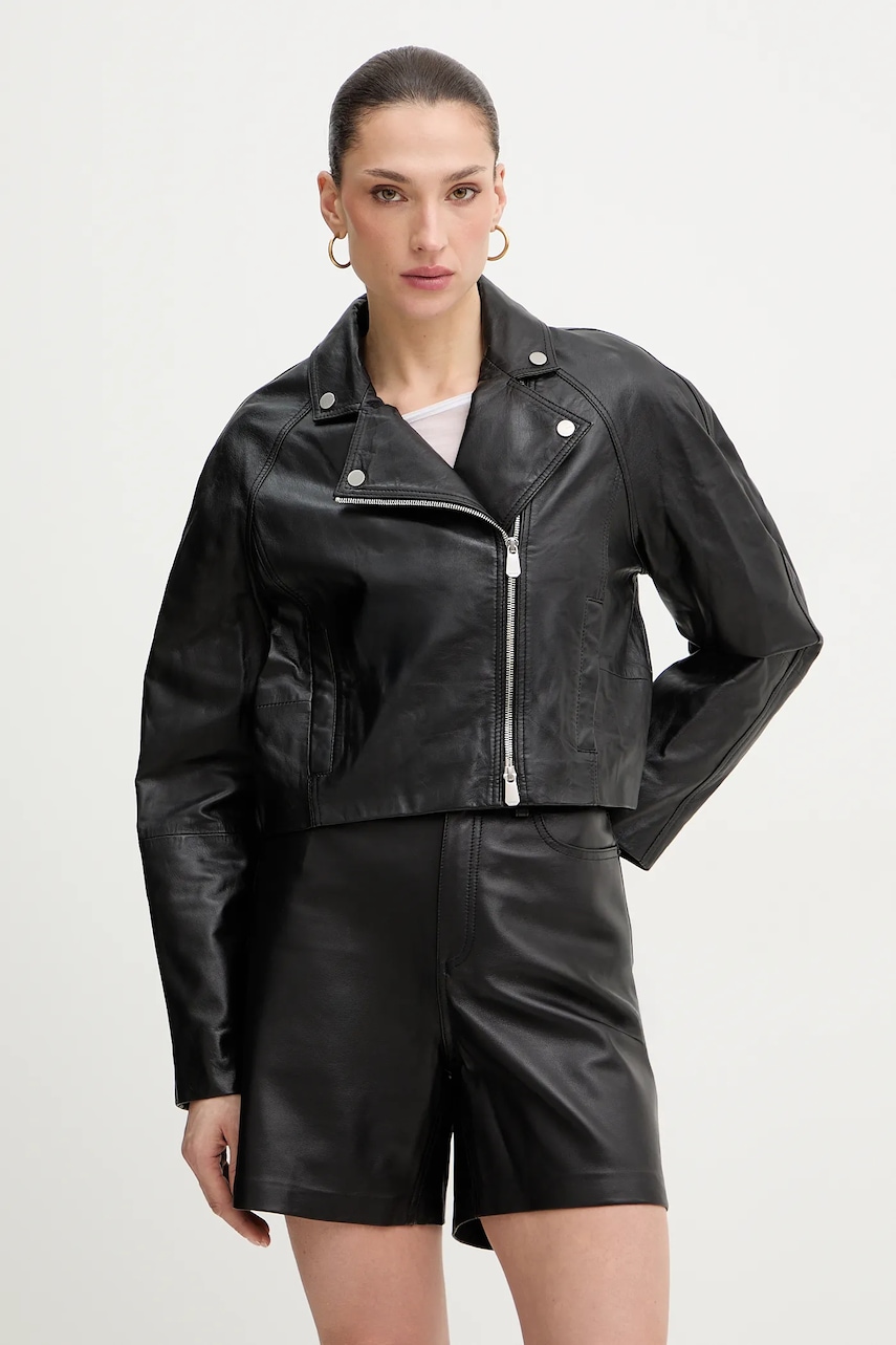 Levně Kožená bunda Pinko