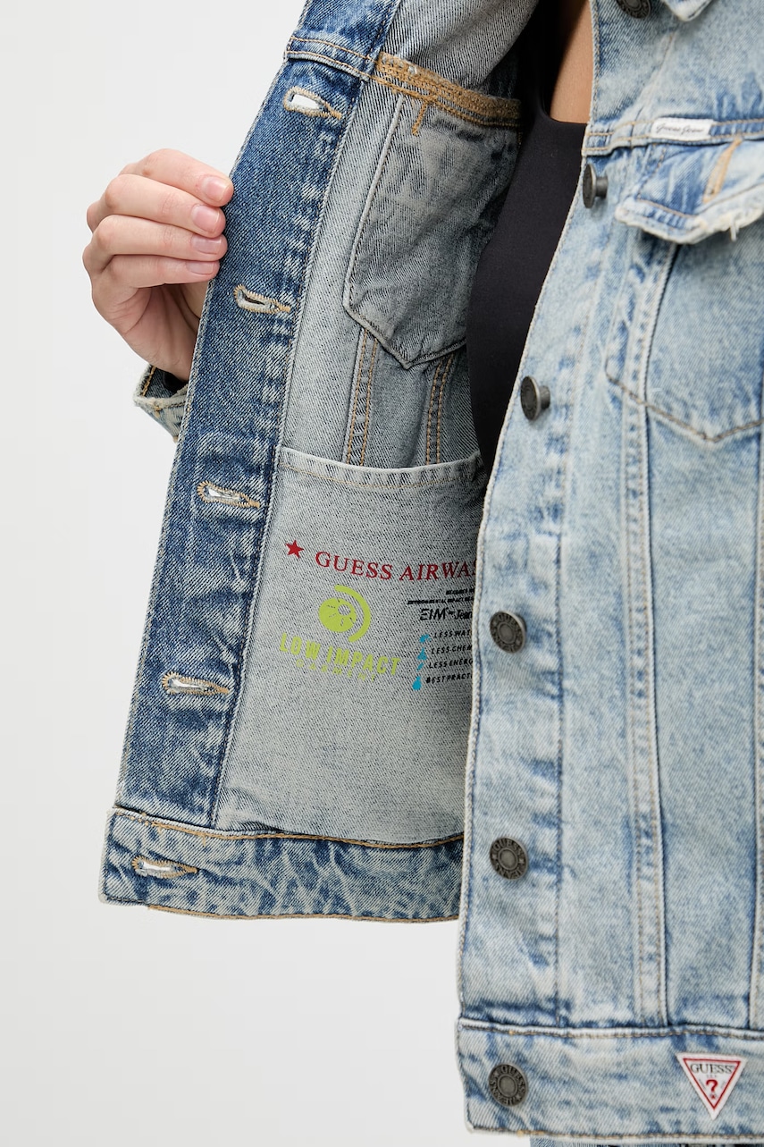 Rifľová bunda Guess Jeans