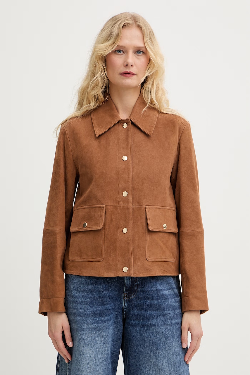 iBlues jachetă scurtă pentru femei, din piele întoarsă COSETTA