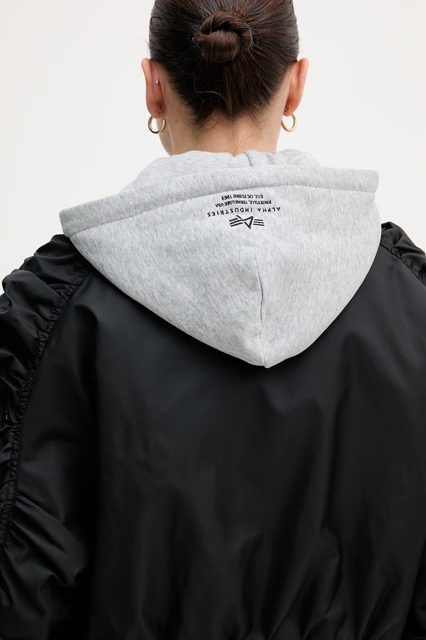 Bunda Alpha Industries Short Hooded Bomber Light W