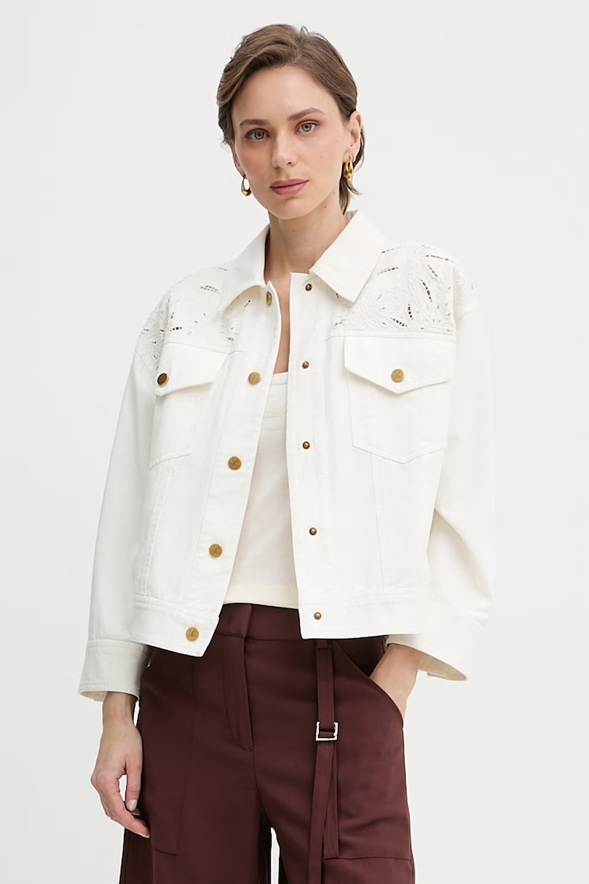 Luisa Spagnoli τζιν μπουφάν γυναικείο βαμβακερό Vassano