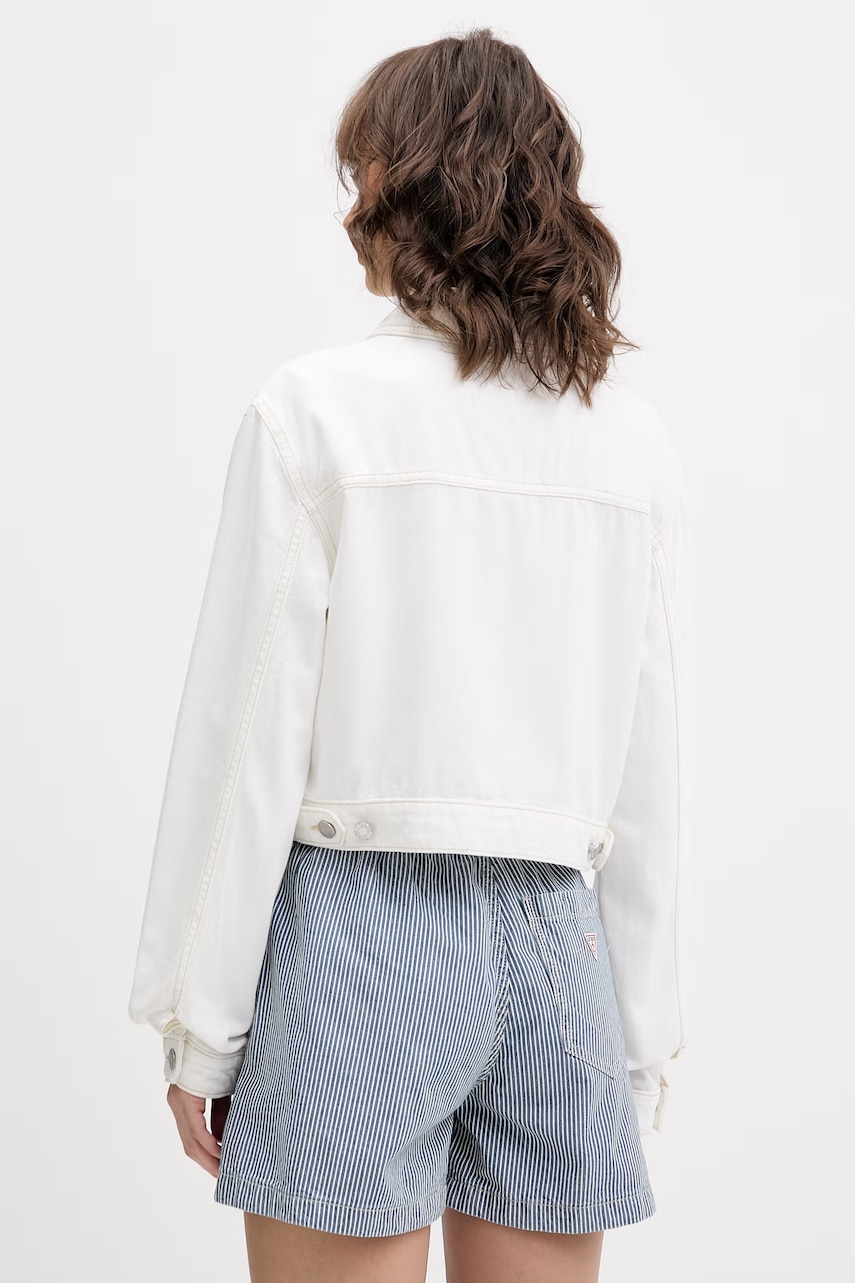 Guess Jeans džínsová bunda dámska s bavlnou
