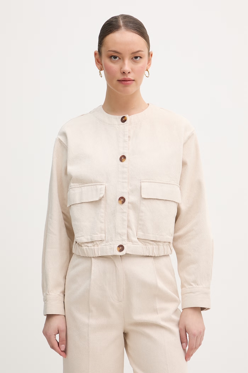 United Colors of Benetton jachetă scurtă de damă din bumbac