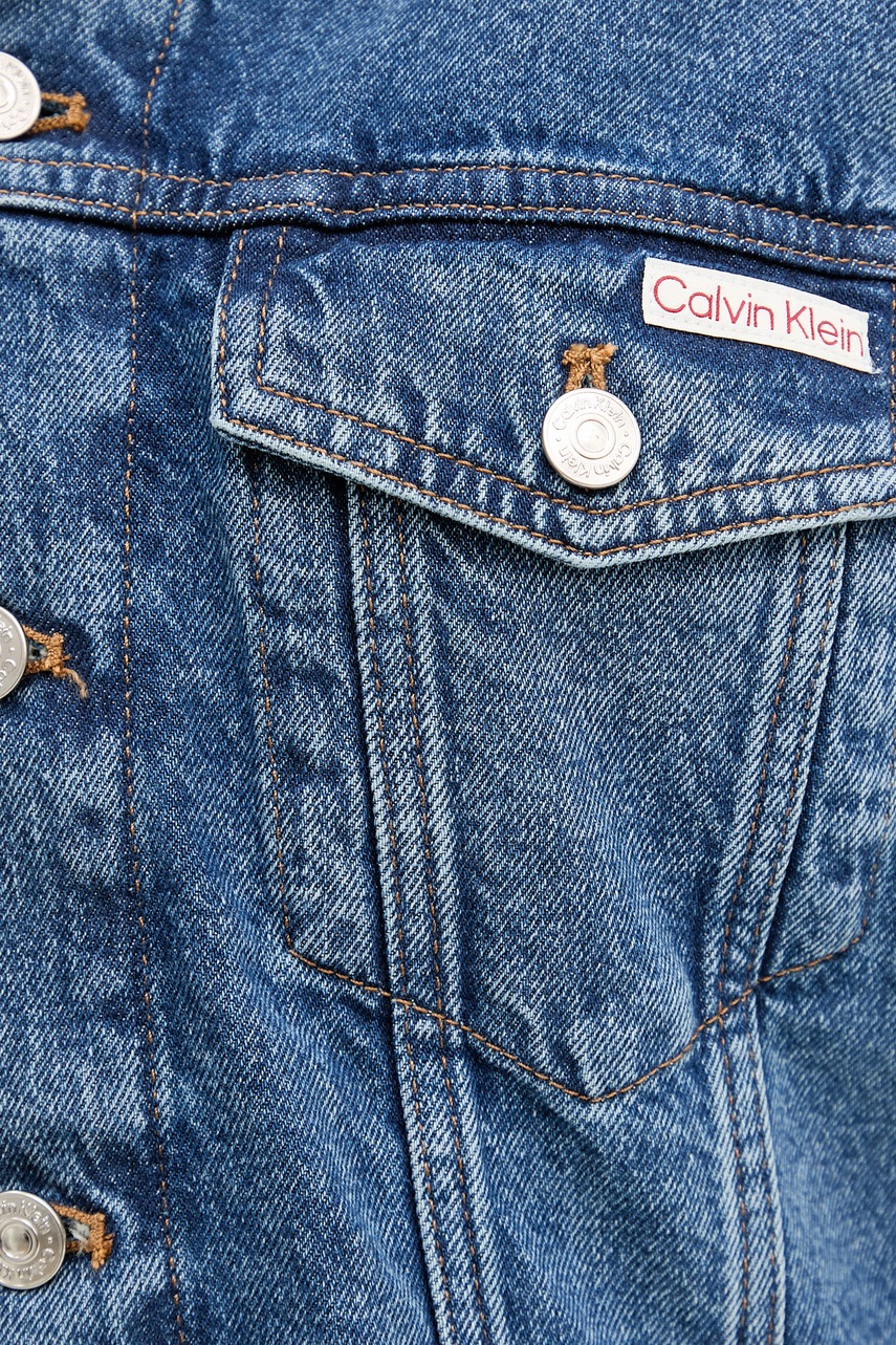 Calvin Klein Jeans prechodná bunda dámska rifľová