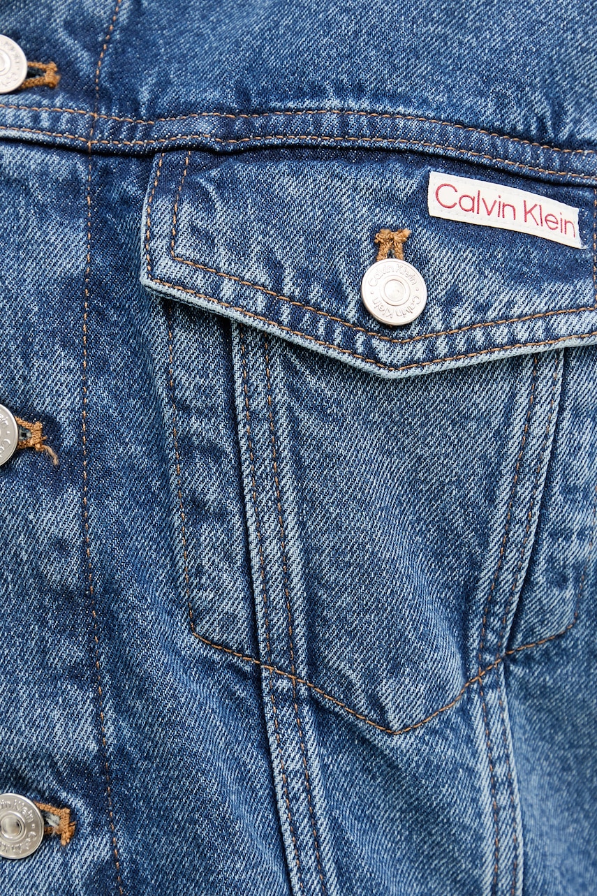 Calvin Klein Jeans prechodná bunda dámska rifľová