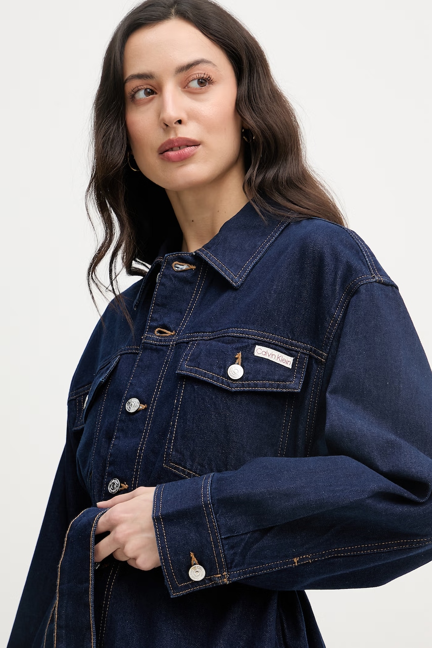 Calvin Klein Jeans bunda dámska rifľová