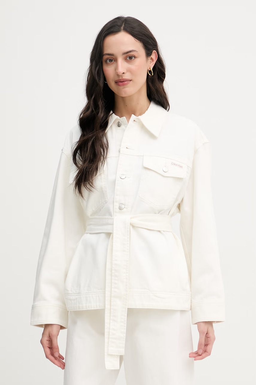 Calvin Klein Jeans geacă de blugi de damă din bumbac