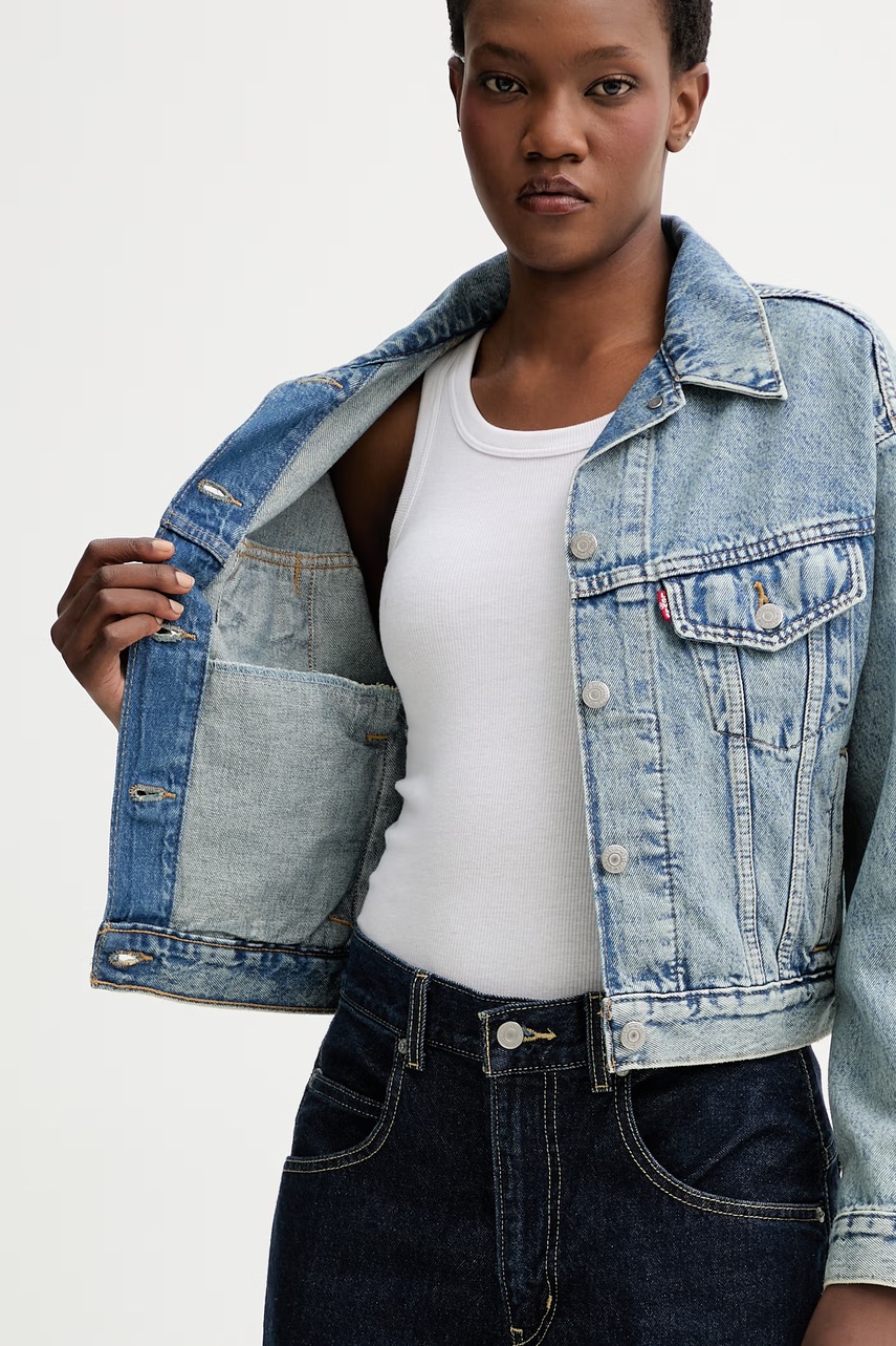 Džínová bunda Levi's SHRUNKEN 90S TRUCKER (obrázek 6)