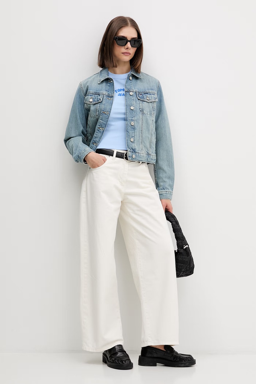Tommy Jeans džínsová bunda dámska rifľová