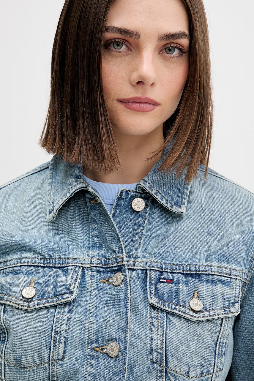Tommy Jeans džínsová bunda dámska rifľová