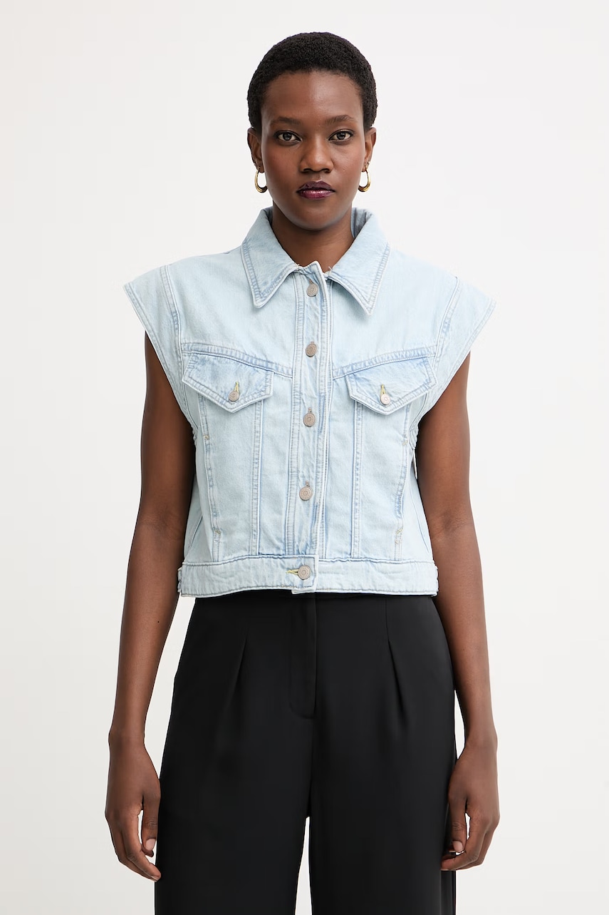 BOSS Orange vestă pentru femei, din denim C VEST 1.0